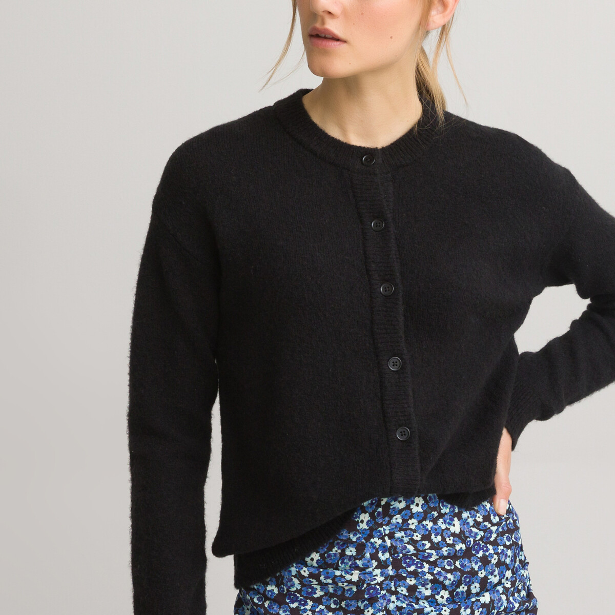 

Кардиган LA REDOUTE COLLECTIONS, Черный, Кардиган С застежой на пуговицы XL черный