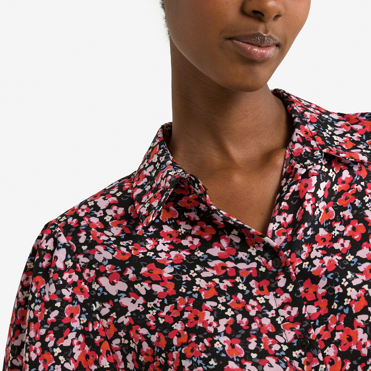 Блузка С цветочным принтом M разноцветный LaRedoute, размер M - фото 3