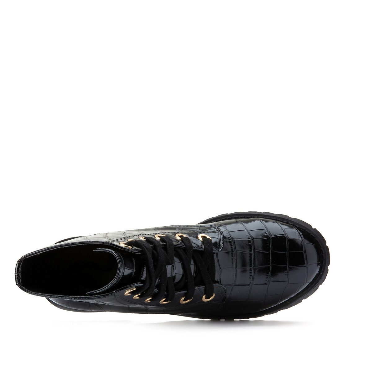 Ботинки LaRedoute С крокодиловым принтом 37 черный, размер 37 - фото 4