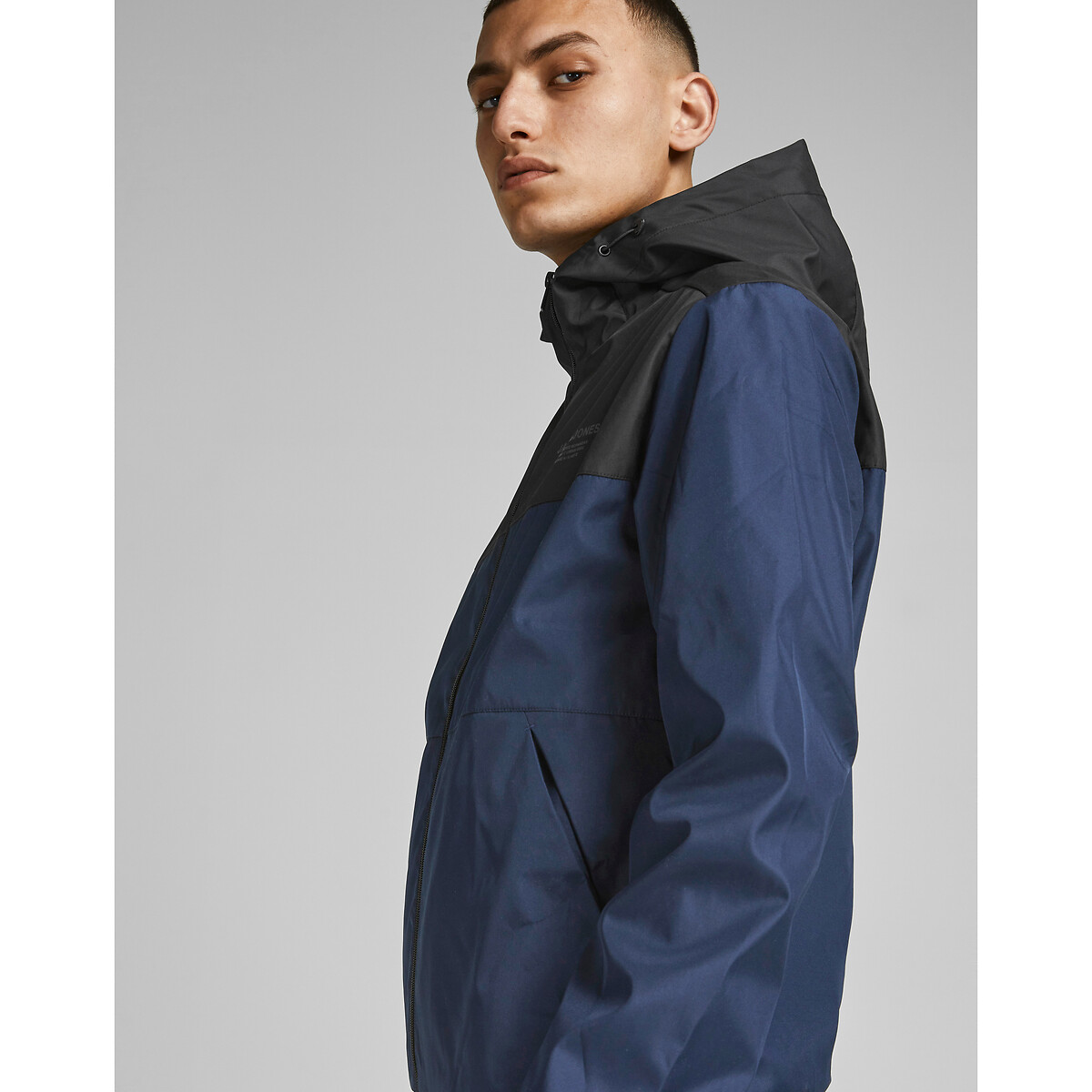 Куртка LaRedoute На молнии с капюшоном Seam L синий, размер L - фото 2