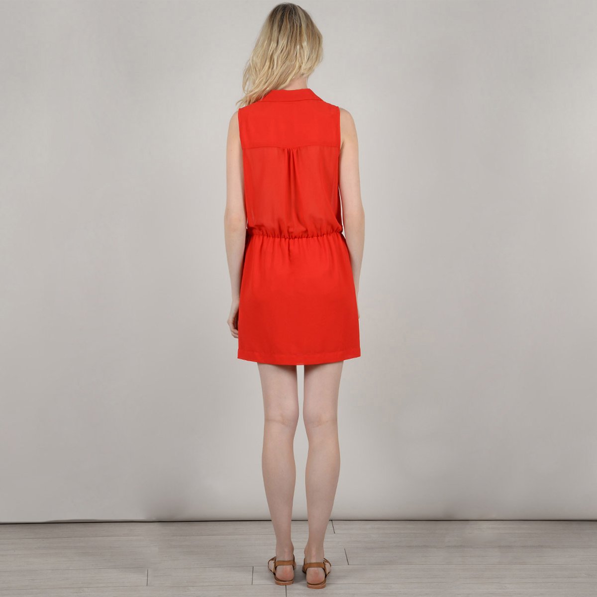 Платье MOLLY BRACKEN Платье Короткое однотонное с запахом без рукавов M красный, размер M - фото 5