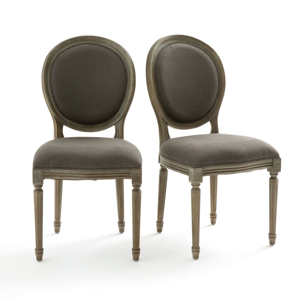 Комплект из 2 стульев, Nottingham La Redoute единый размер серый