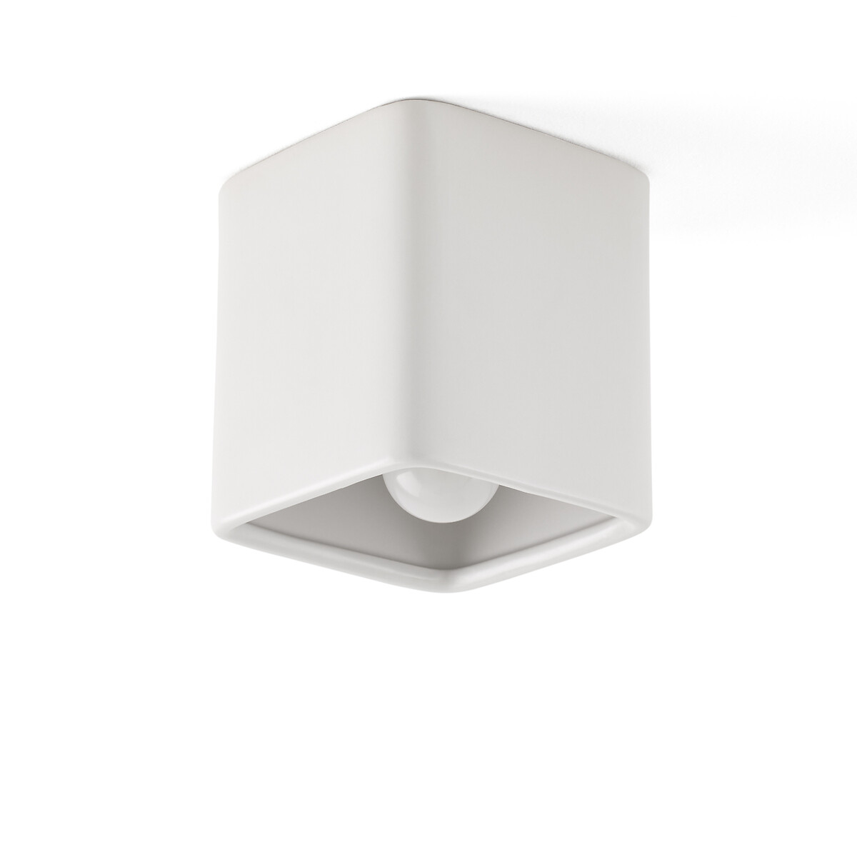 Светильник Потолочный квадратный из керамики Gilen единый размер белый LaRedoute - фото 1