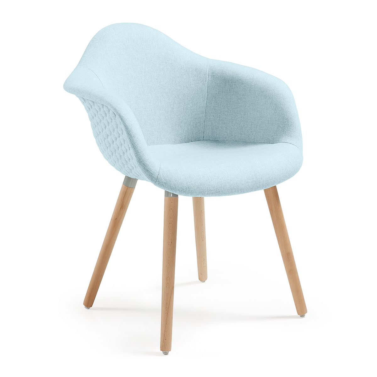 Chaise avec accoudoirs Kevya, bleu clair