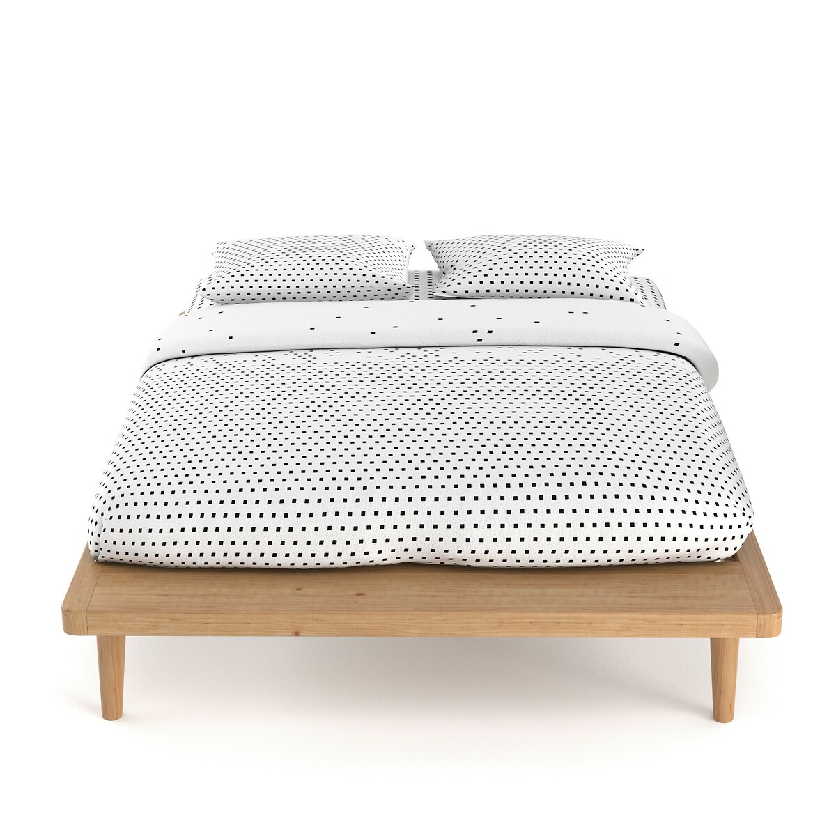 Кровать La Redoute С платформой из массива сосны  кроватное основание Jimi 140 x 190 см каштановый, размер 140 x 190 см - фото 2