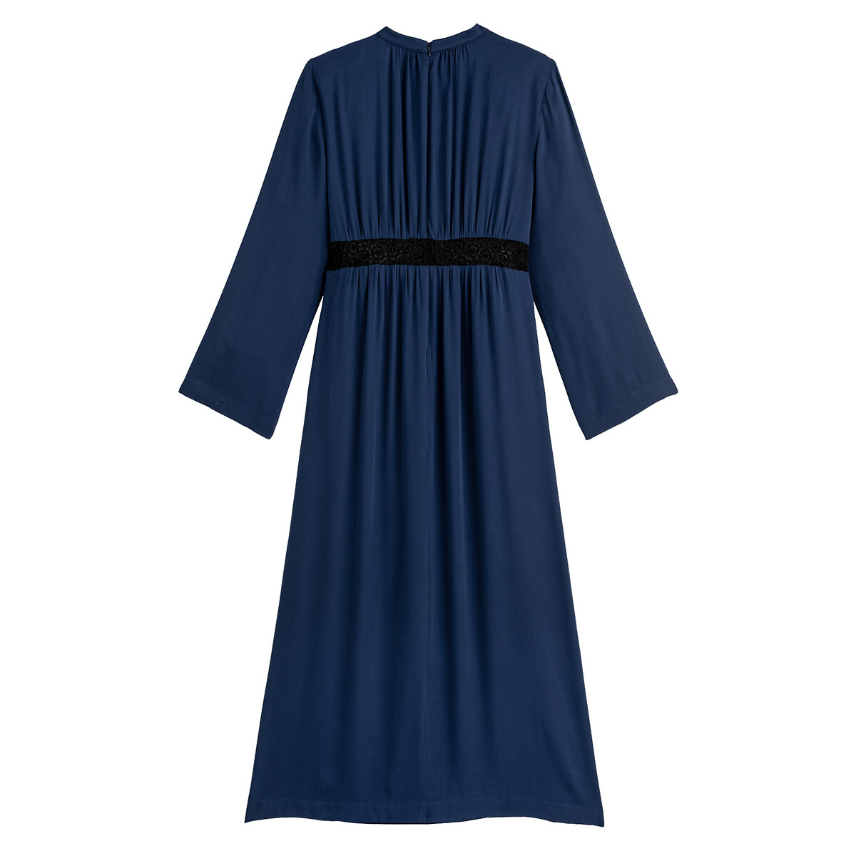 Платье LaRedoute Прямое длинное с длинными рукавами 36 (FR) - 42 (RUS) синий, размер 36 (FR) - 42 (RUS) Прямое длинное с длинными рукавами 36 (FR) - 42 (RUS) синий - фото 2