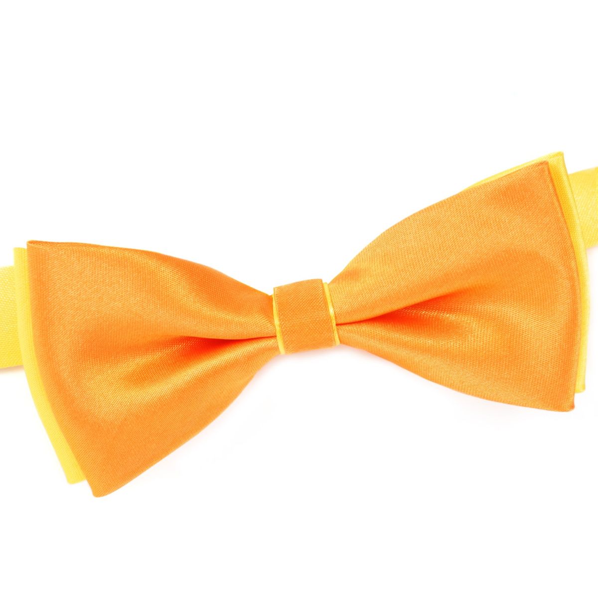 Noeud papillon BeCool Orange sur Jaune - Fabriqué en europe