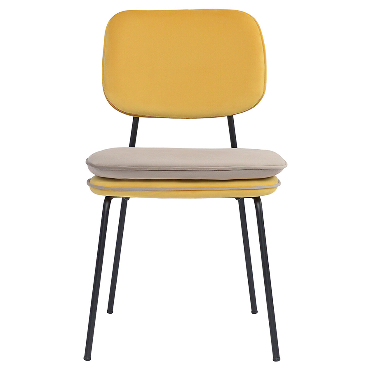 Стул Pea велюр желтыйбежевый единый размер бежевый стул полубарный pea велюр единый размер синий
