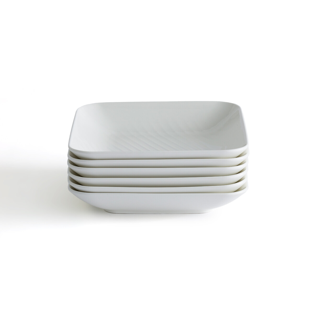 Комплект из 6 глубоких тарелок Из фарфора Veldi единый размер белый