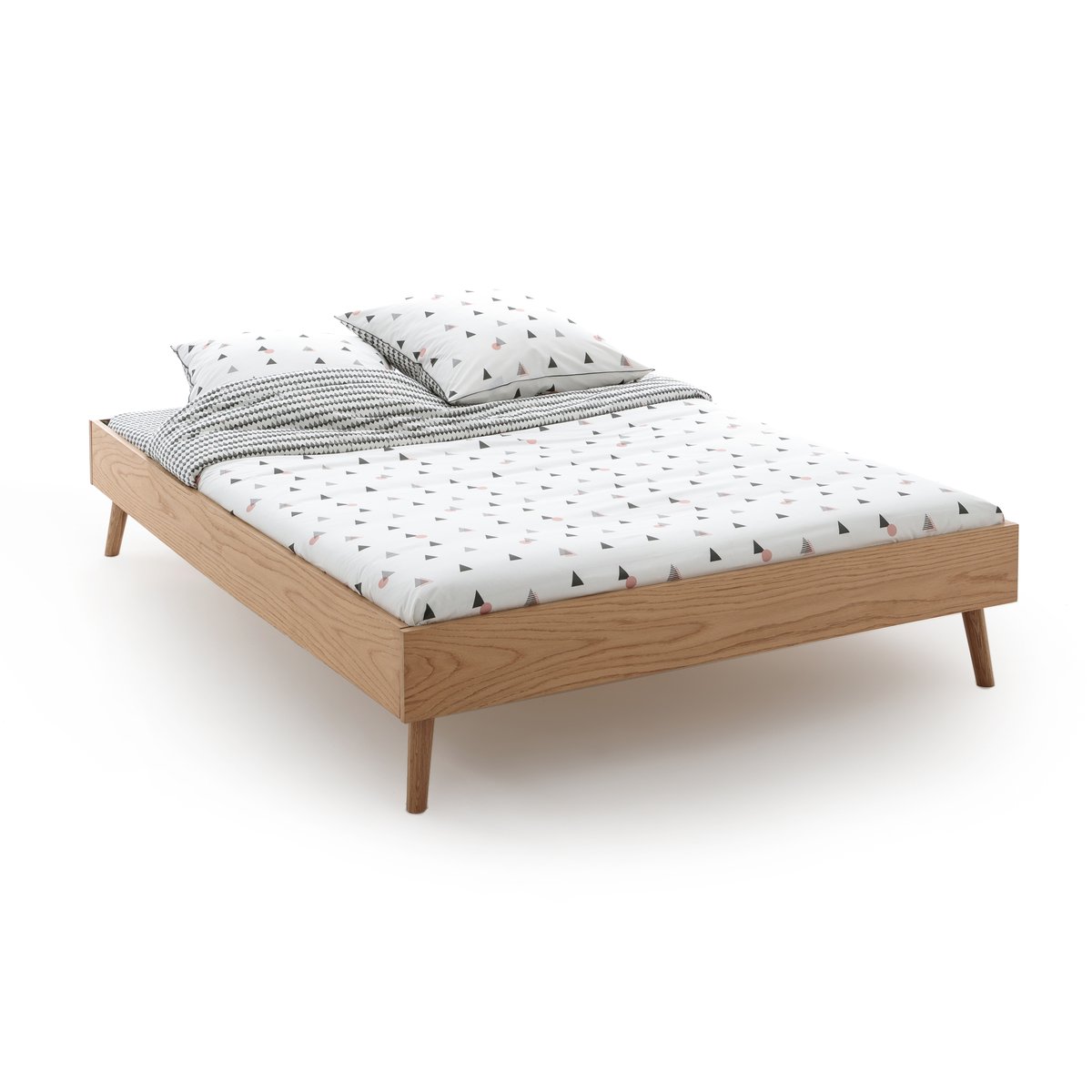 Кровать LaRedoute Кровать Со спальным основанием Jimi 140 x 190 см каштановый