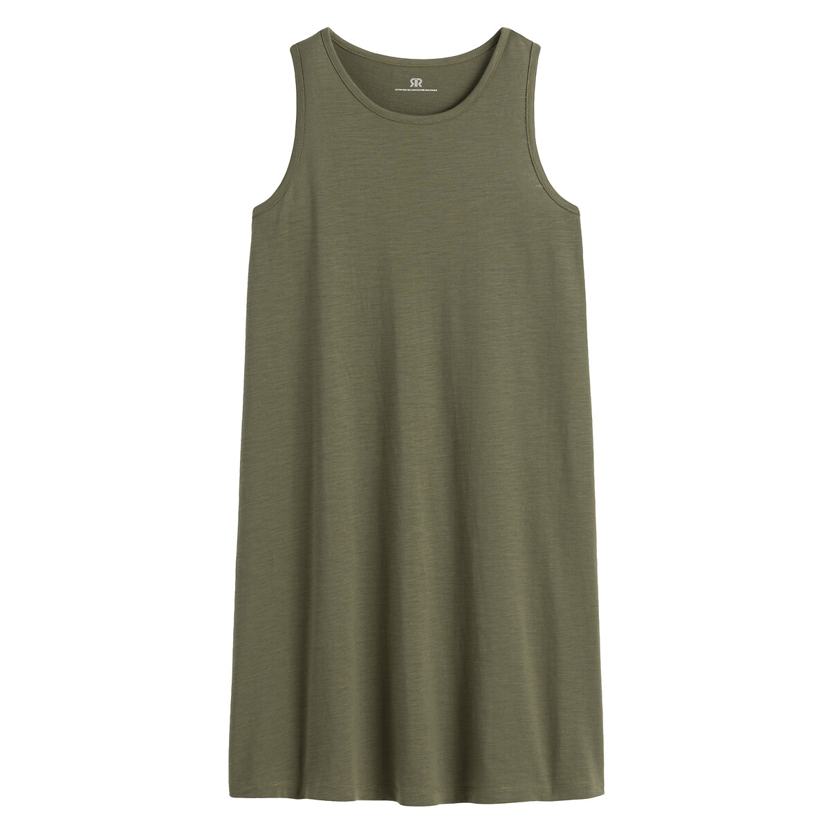 Платье Короткое без рукавов из трикотажа XL зеленый LaRedoute, размер XL - фото 5