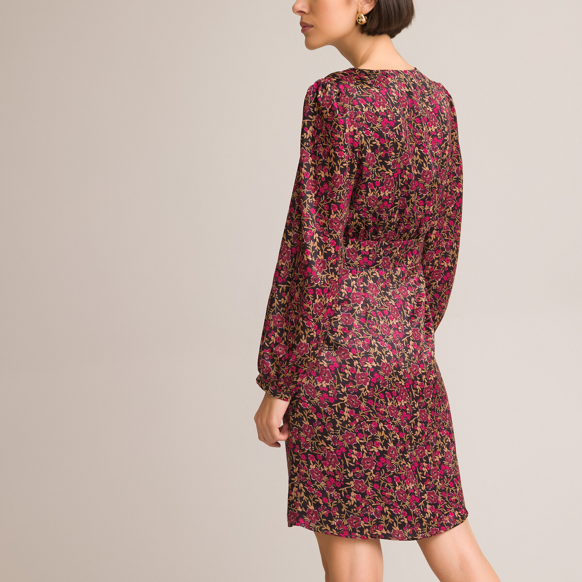 Платье LaRedoute Короткое с эффектом запаха 48 разноцветный, размер 48 - фото 4