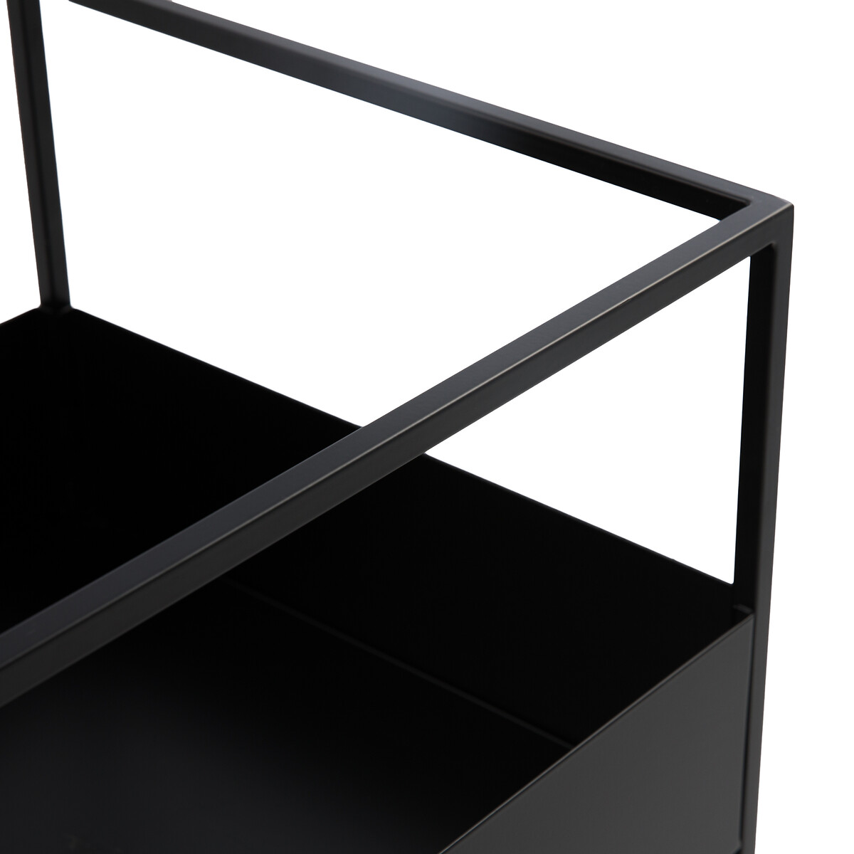 Этажерка для задней стороны дивана со стальным ящиком для пластинок Hiba  единый размер черный LaRedoute - фото 4