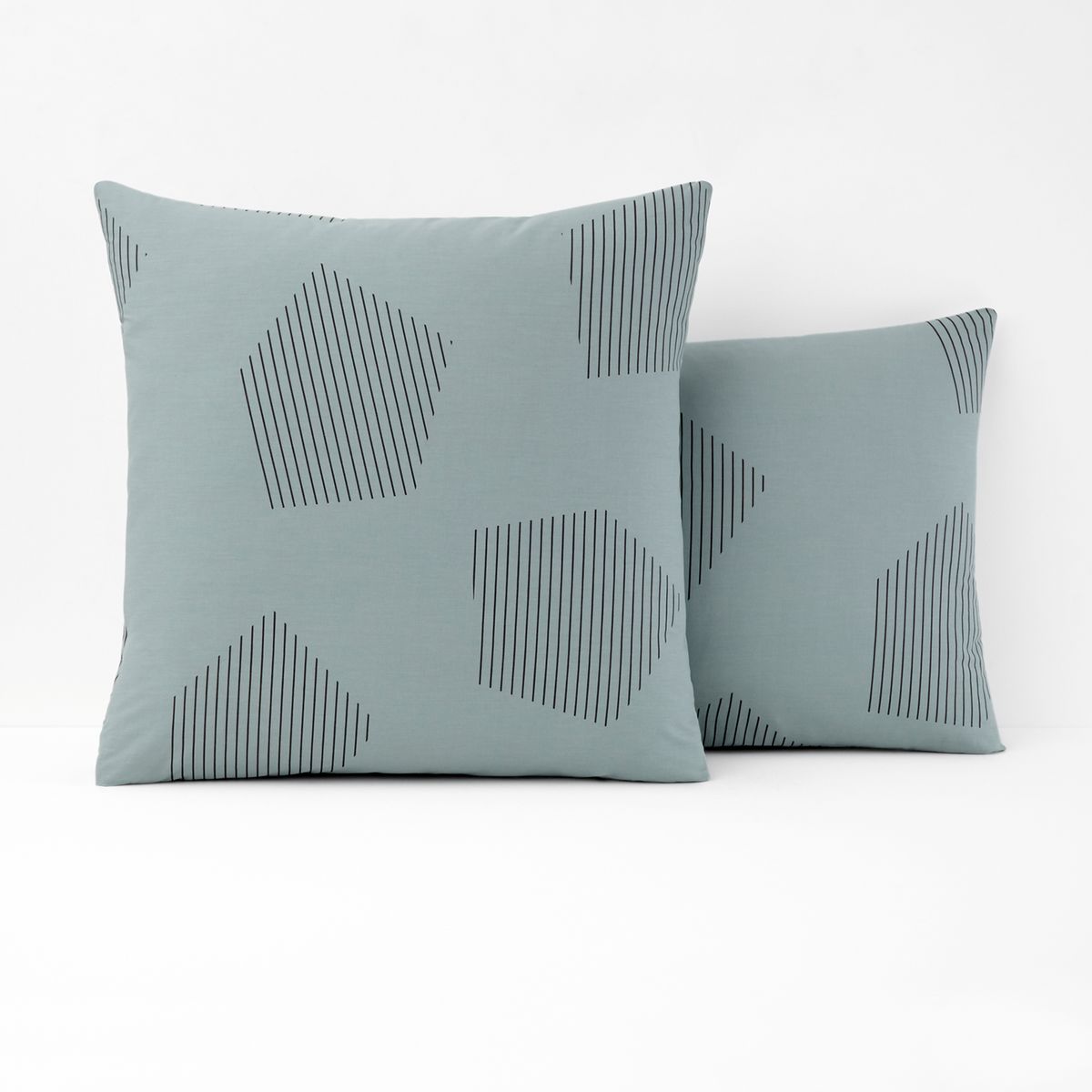 Taie d'oreiller percale pur coton HEXA