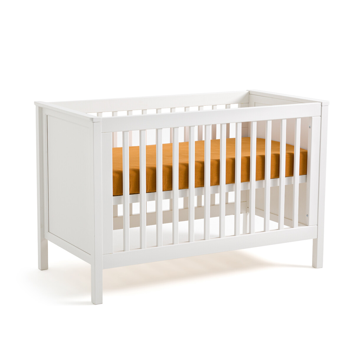 Кровать с решеткой и регулируемым кроватным основанием Teddington  60 x 120 см белый LaRedoute, размер 60 x 120 см - фото 1