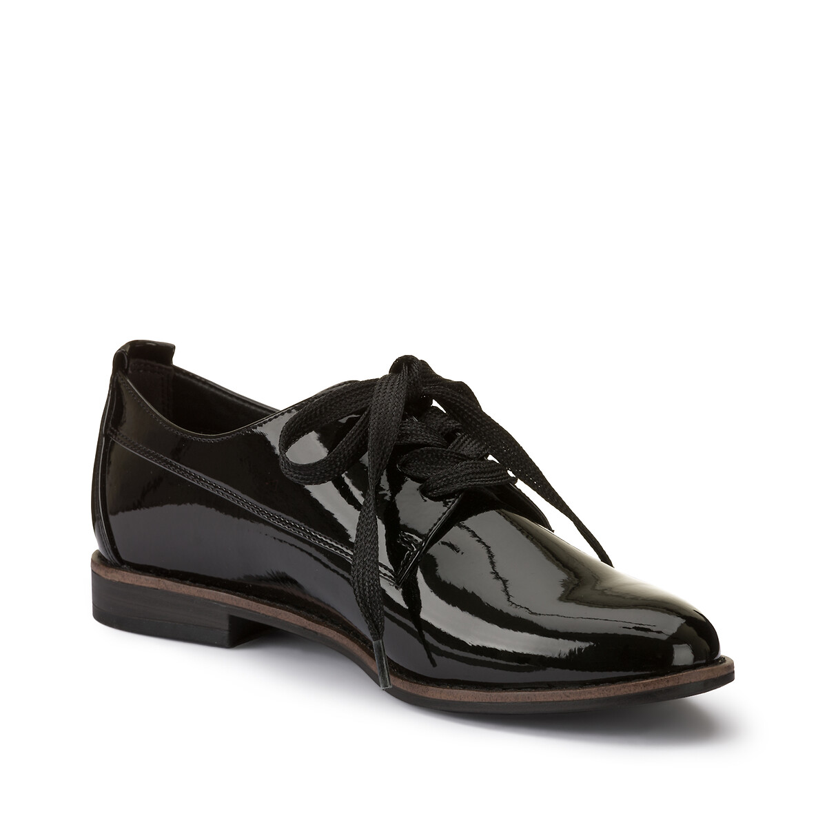Ботинки-дерби TAMARIS Лакированные 38 черный, размер 38 - фото 2