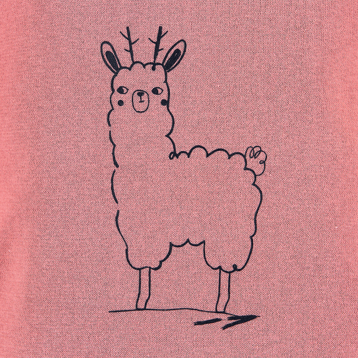 Пуловер La Redoute С круглым вырезом из тонкого трикотажа с принтом  10 лет - 138 см розовый, размер 10 лет - 138 см - фото 3