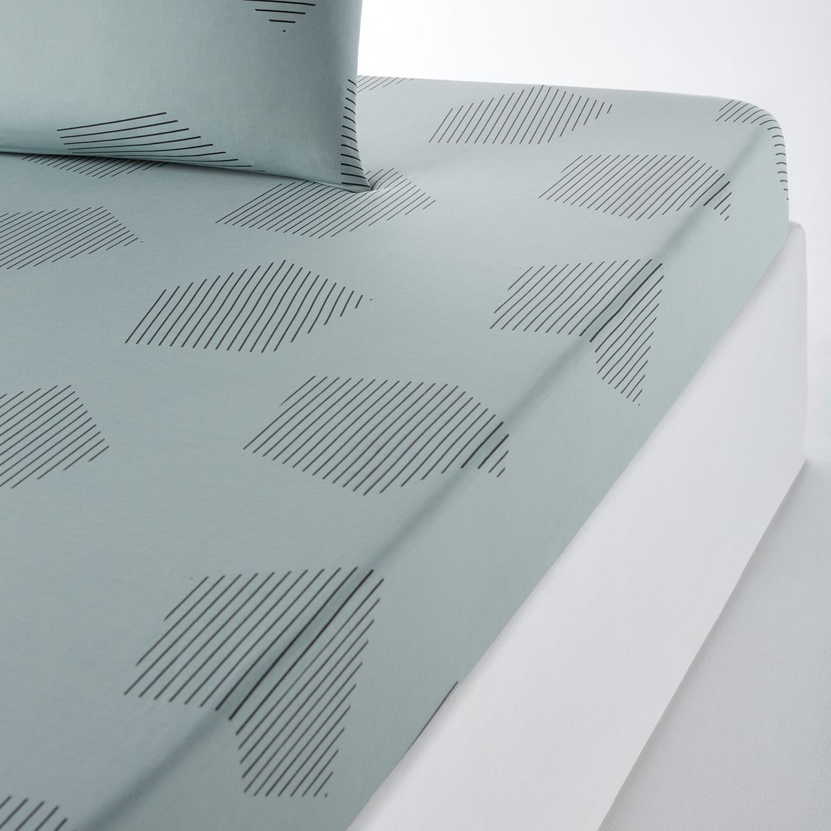 Drap housse percale pur coton HEXA