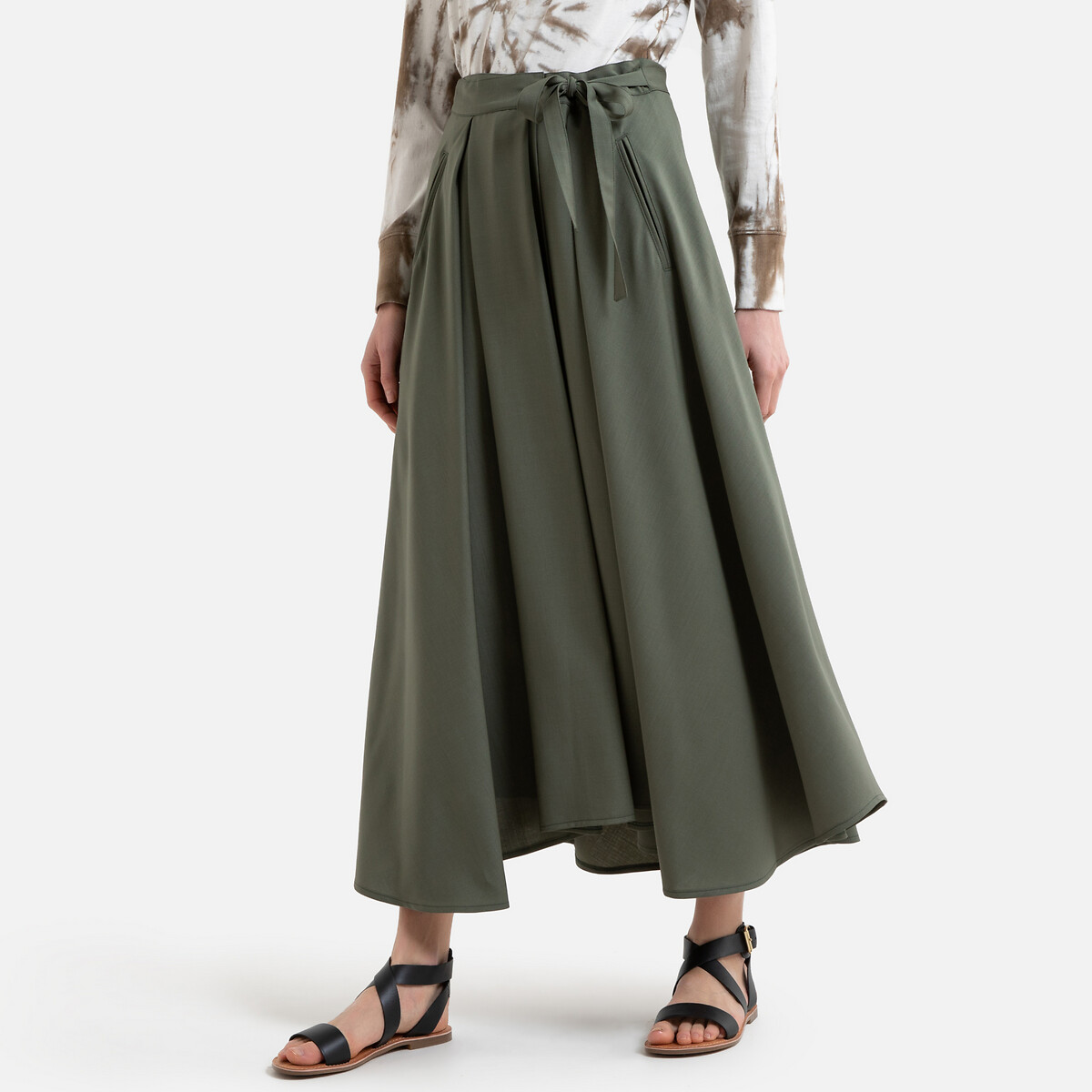 

Юбка La Redoute, Зеленый, С запахом длинная SMITH S зеленый