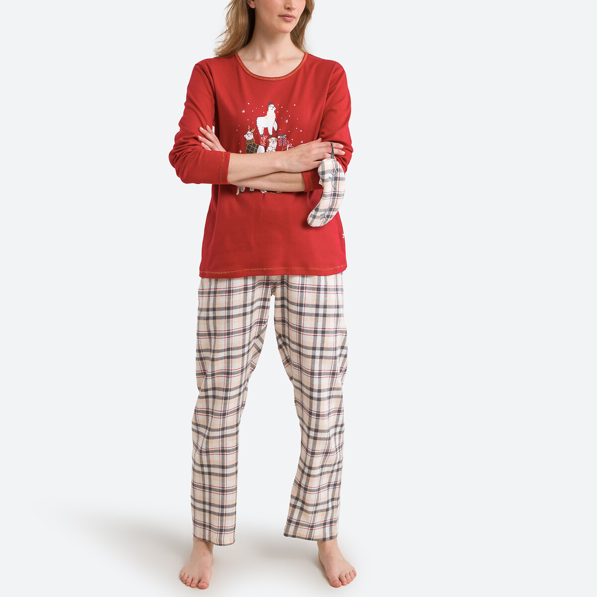 Пижама Длинная из хлопка Nono XL красный