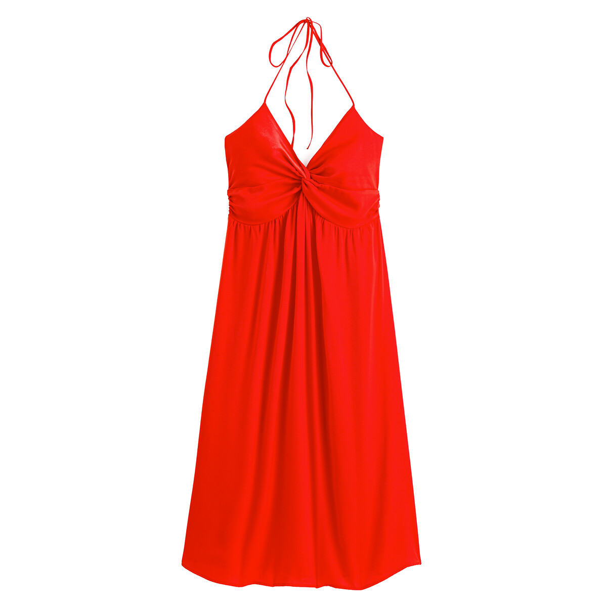 Платье LA REDOUTE COLLECTIONS С тонкими бретелями 40 оранжевый, размер 40 - фото 5