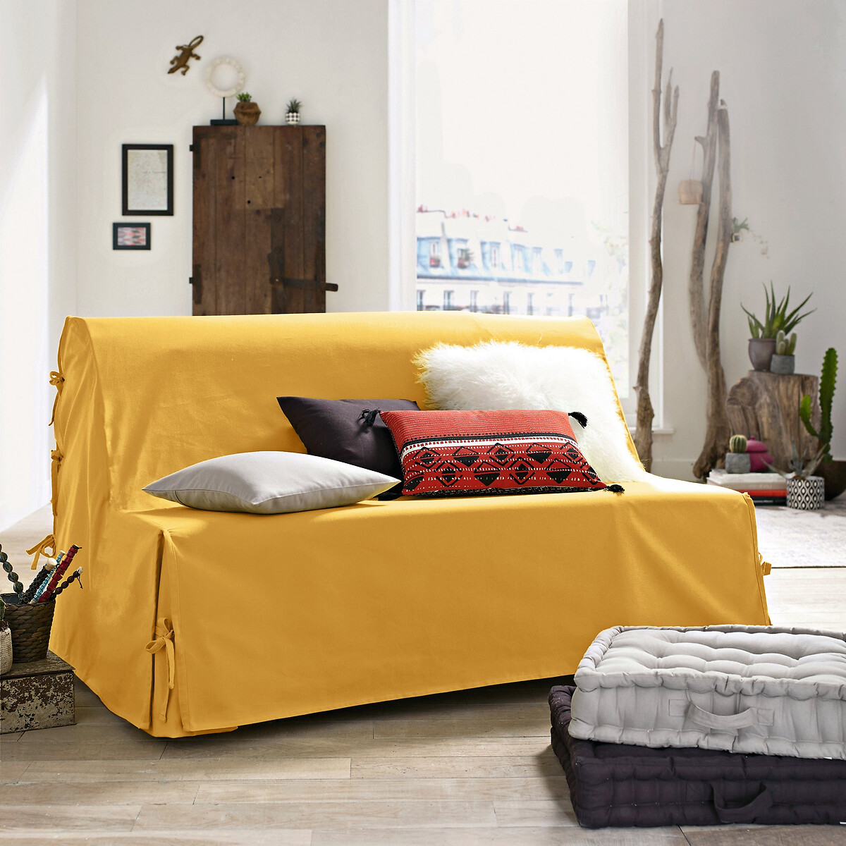 Чехол La Redoute Для раскладного дивана SCENARIO 160 см желтый, размер 160 см - фото 2