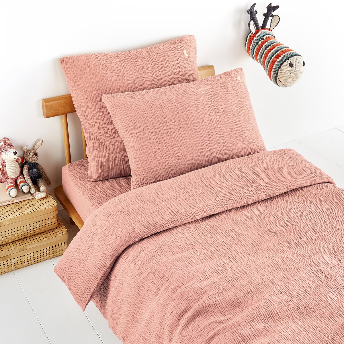 

Пододеяльник La Redoute, Розовый, Из биохлопка Cuddly 140 x 200 см розовый