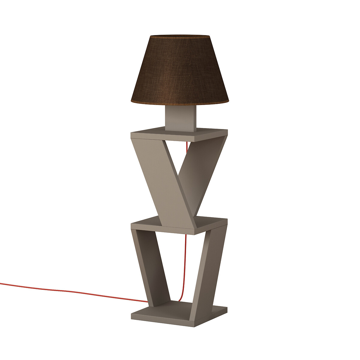 

Торшер LaRedoute, Каштановый, Торшер KOZENA SIDE FLOOR LAMP единый размер каштановый
