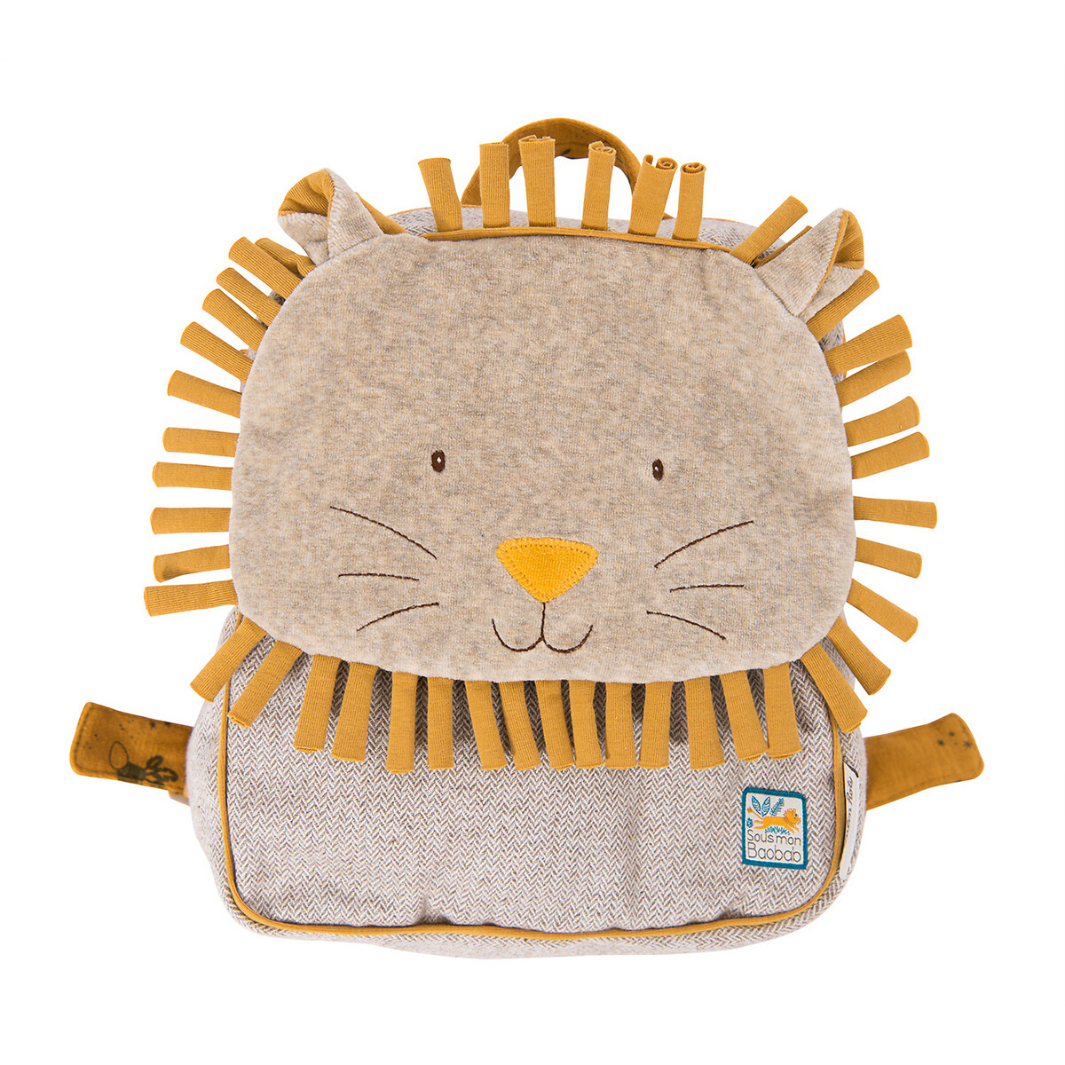 Mochila, o leão Sous mon baobab