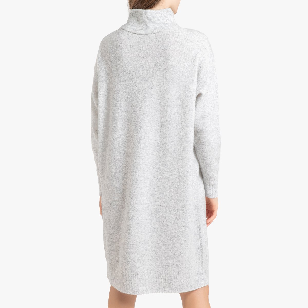 Платье-пуловер La Redoute Длинное с длинными рукавами DAMSVILLE XS/S серый, размер XS/S Длинное с длинными рукавами DAMSVILLE XS/S серый - фото 3