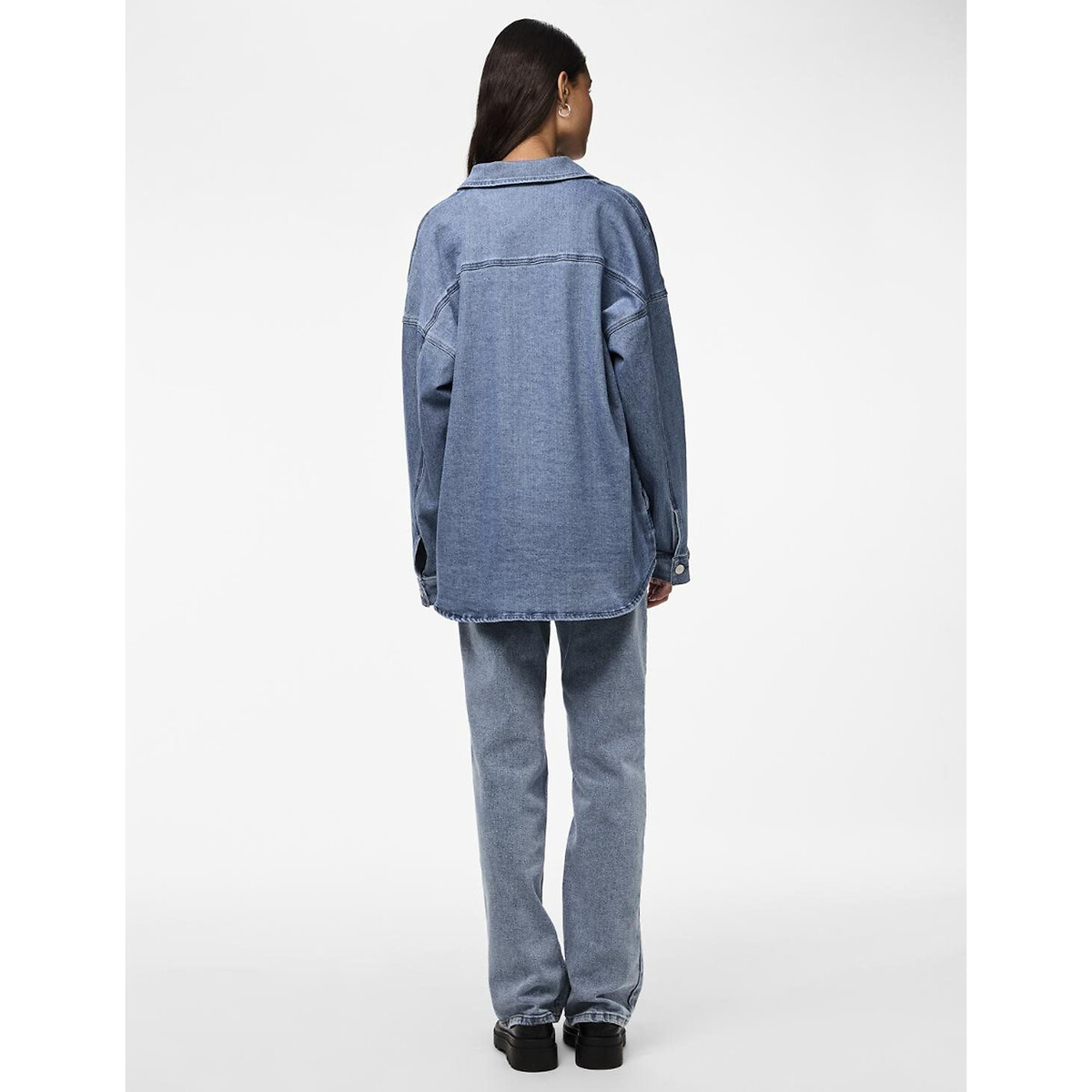 Куртка из джинсовой ткани средней длины  XL синий LaRedoute, размер XL - фото 4