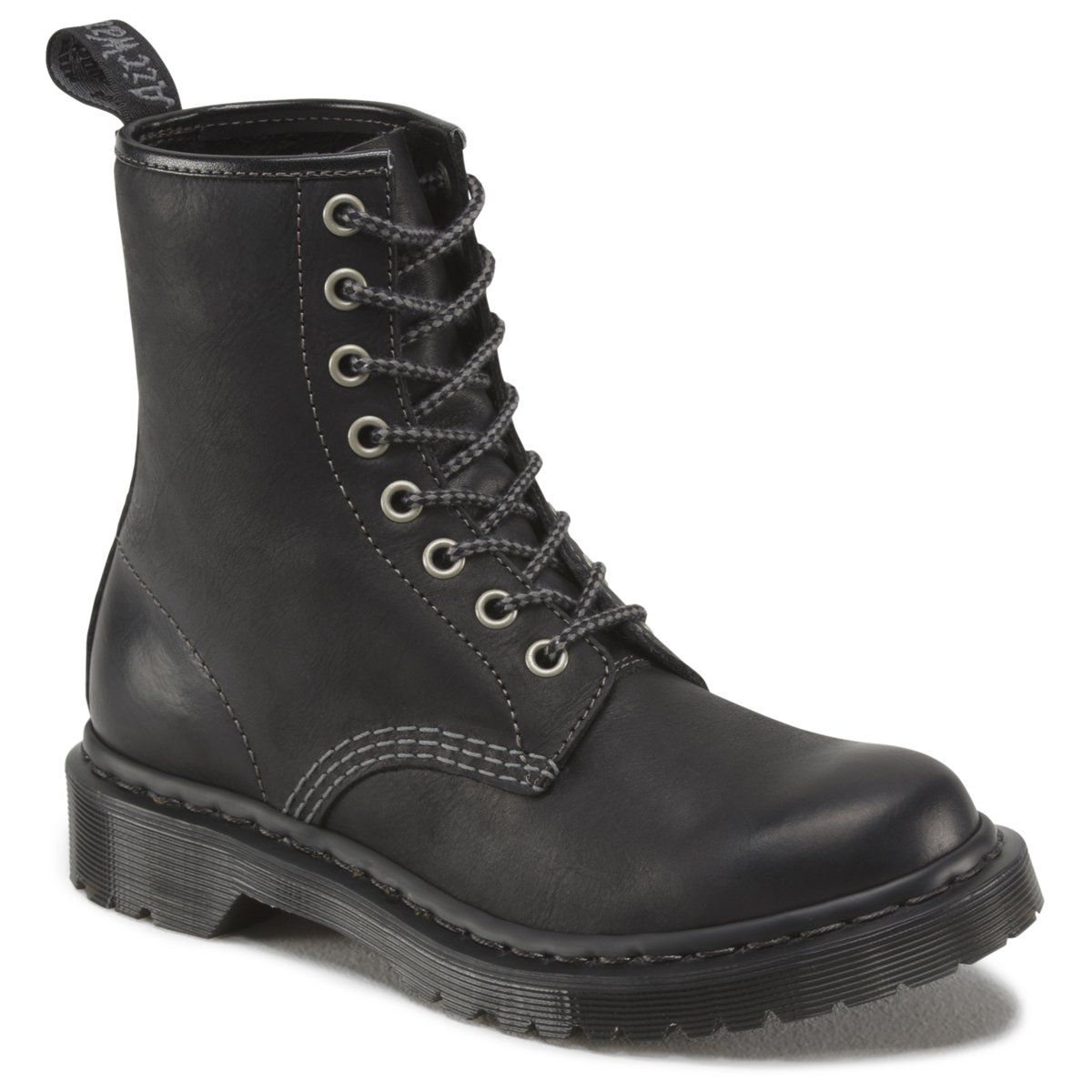 Boots en cuir, à lacets