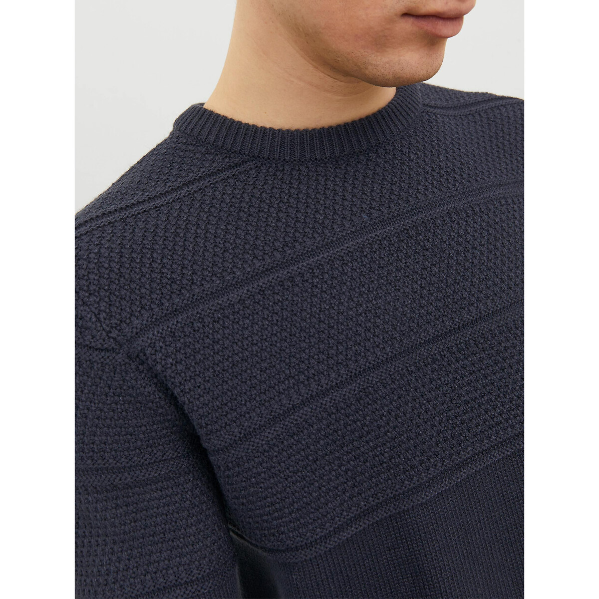 Пуловер с круглым вырезом Jjjerry  XXL синий LaRedoute, размер XXL - фото 3