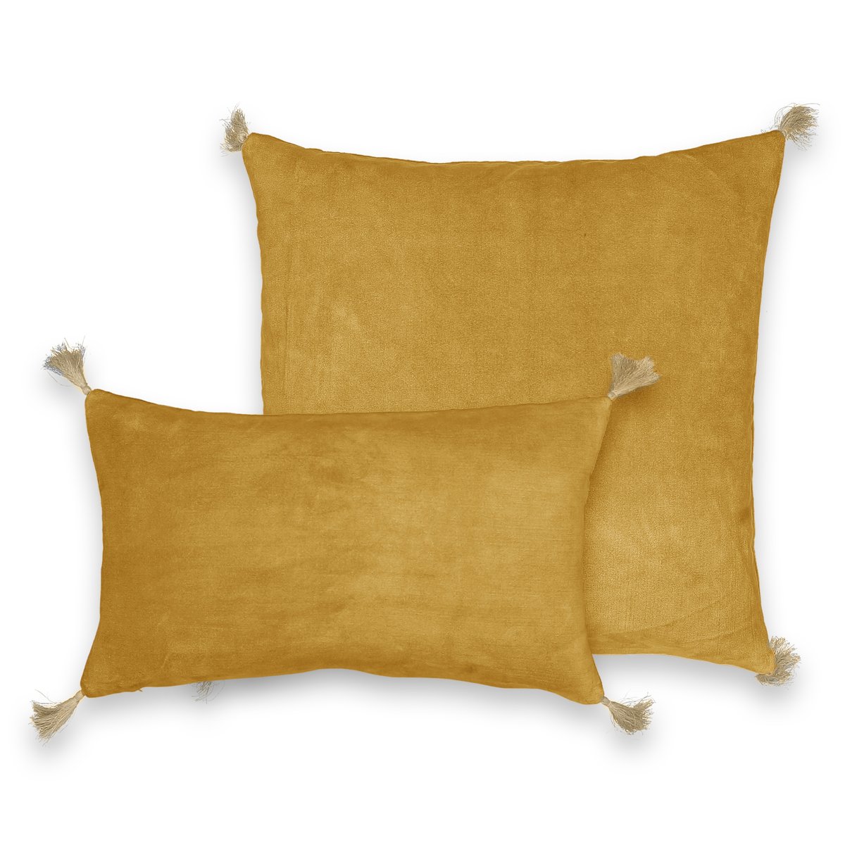 Чехол LaRedoute На подушку велюровый Cacolet 50 x 30 см желтый, размер 50 x 30 см - фото 3