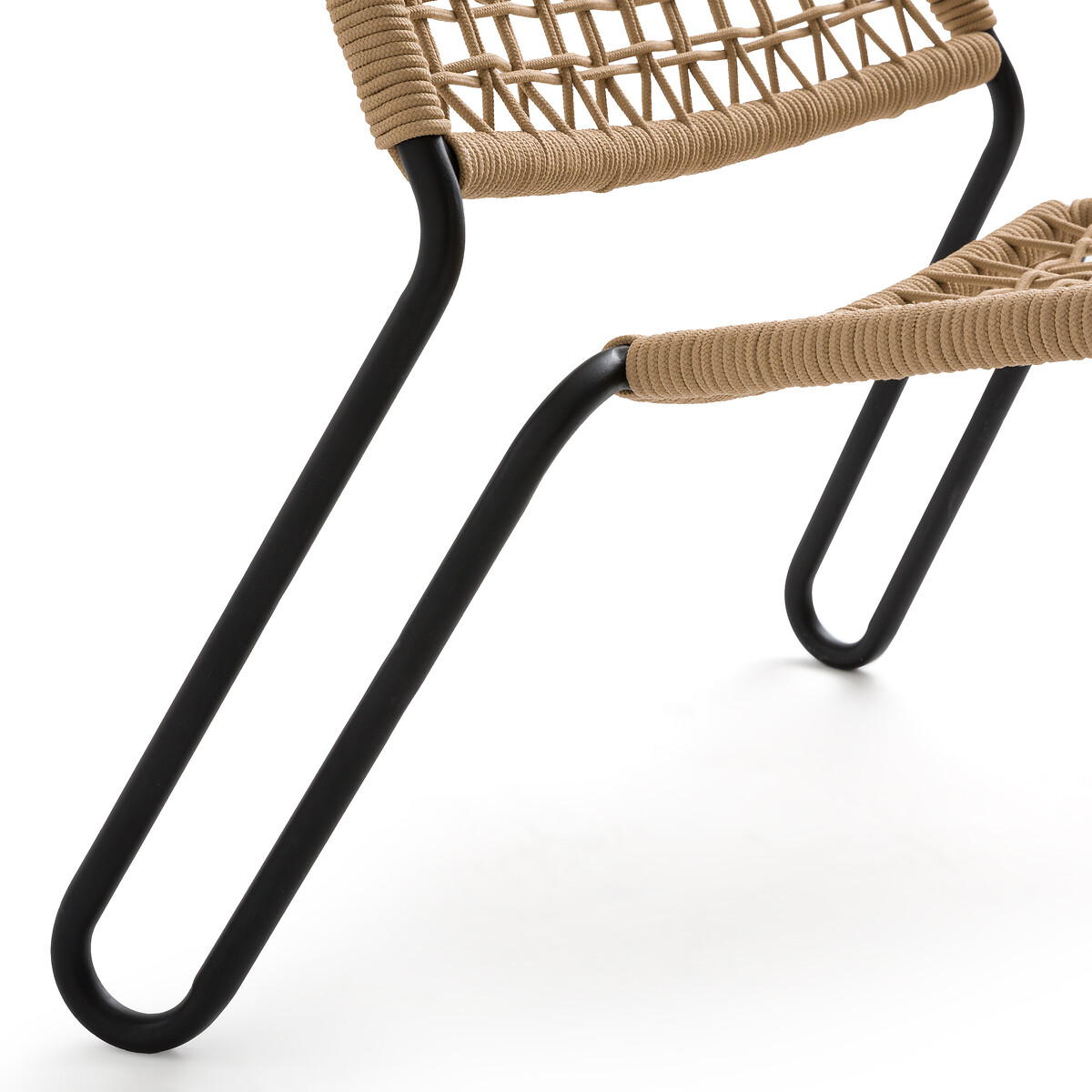 Кресло Садовое низкое из металла и плетеной веревки Masix единый размер бежевый LaRedoute - фото 4