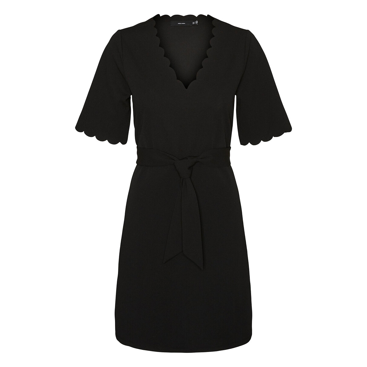 Платье VERO MODA Короткое прямой покрой XS черный, размер XS - фото 5