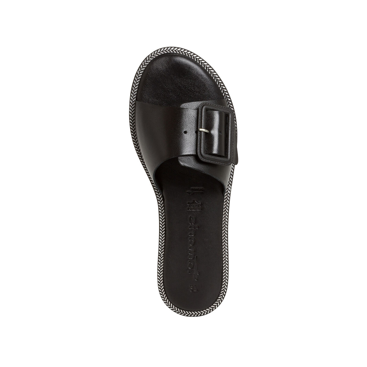 Туфли без задника из кожи изготовлены в Европе  40 черный LaRedoute, размер 40 - фото 3