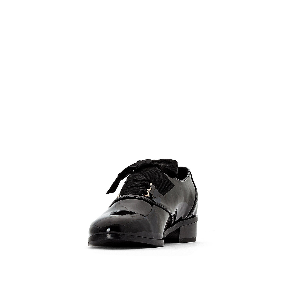 Ботинки-дерби La Redoute Лакированные 36 черный, размер 36 - фото 2