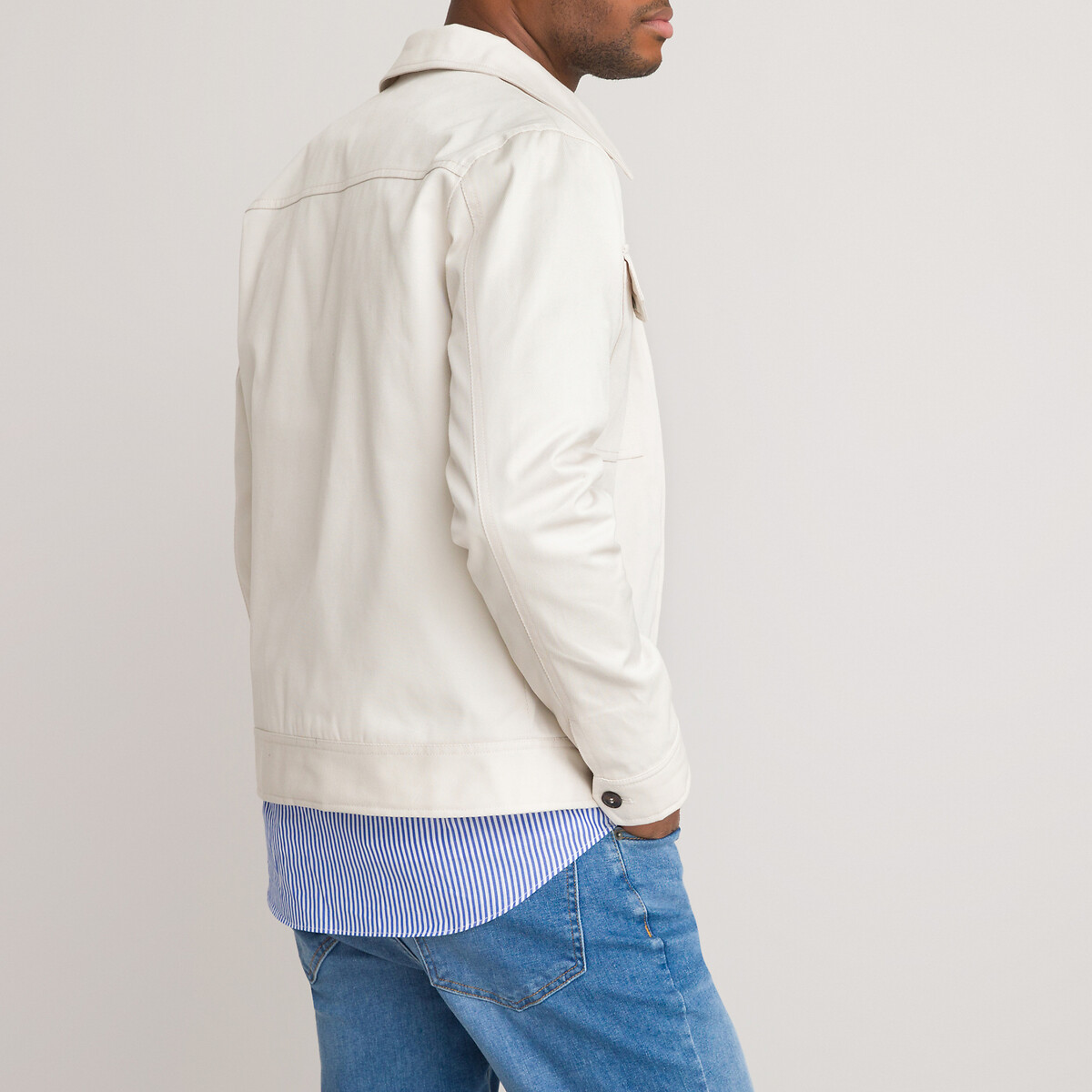Куртка LA REDOUTE COLLECTIONS Короткая с рубашечным воротником 3XL бежевый, размер 3XL - фото 4