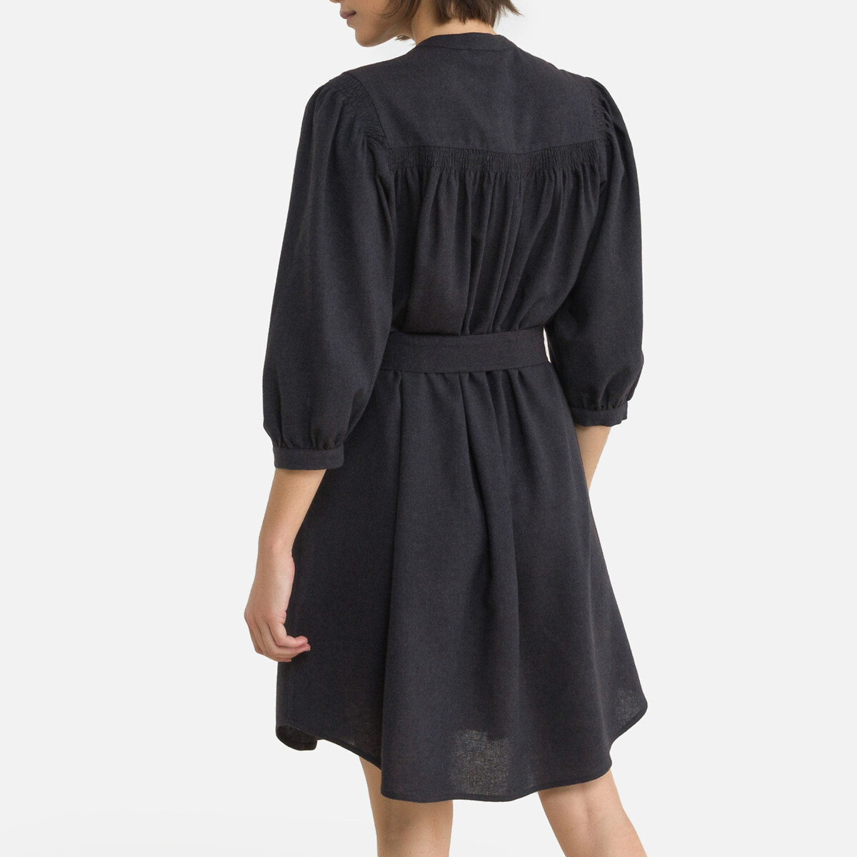 Расклешенное SESSUN Платье с поясом рукава 34 WHITNEY XS каштановый, размер XS - фото 4