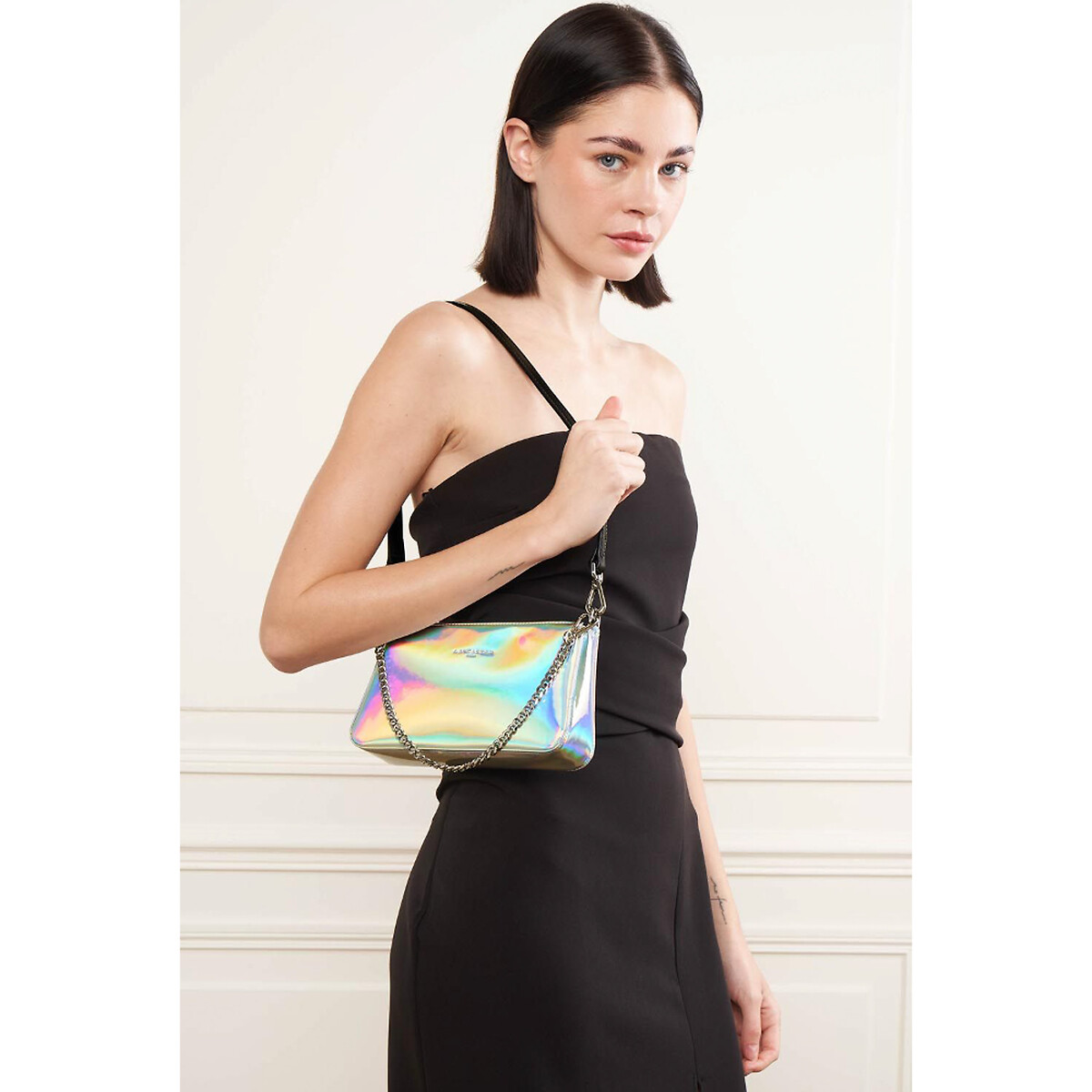 Сумка люминисцентная GLASS IRIO единый размер серебристый женская сумка через плечо со съемным ремешком