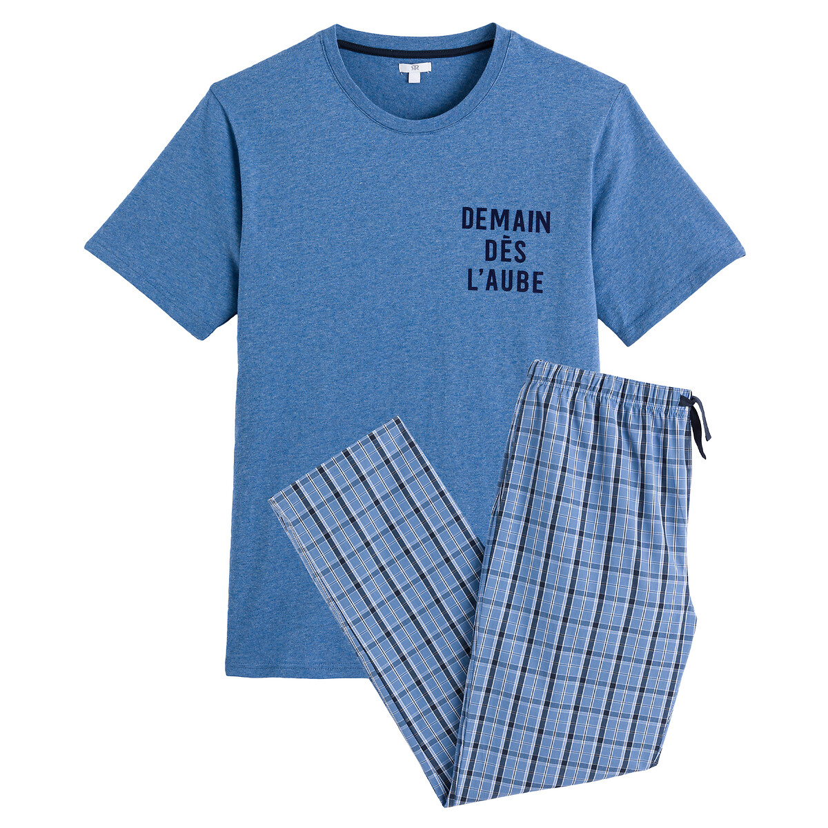 Пижама LA REDOUTE COLLECTIONS С короткими рукавами S синий, размер S - фото 5