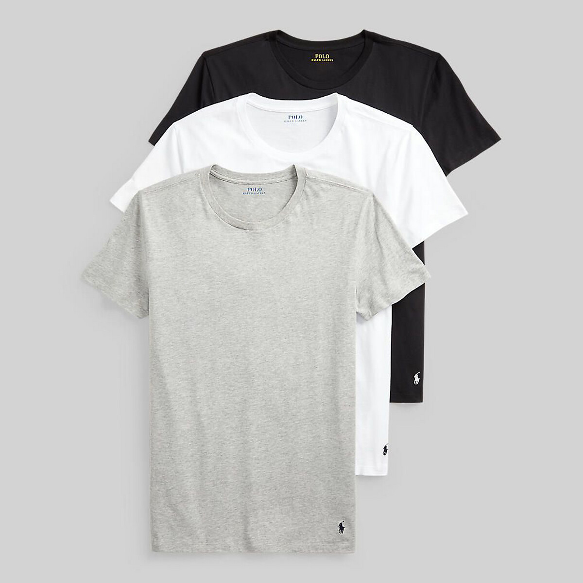 Комплект из трех футболок с Круглым вырезом XL черный