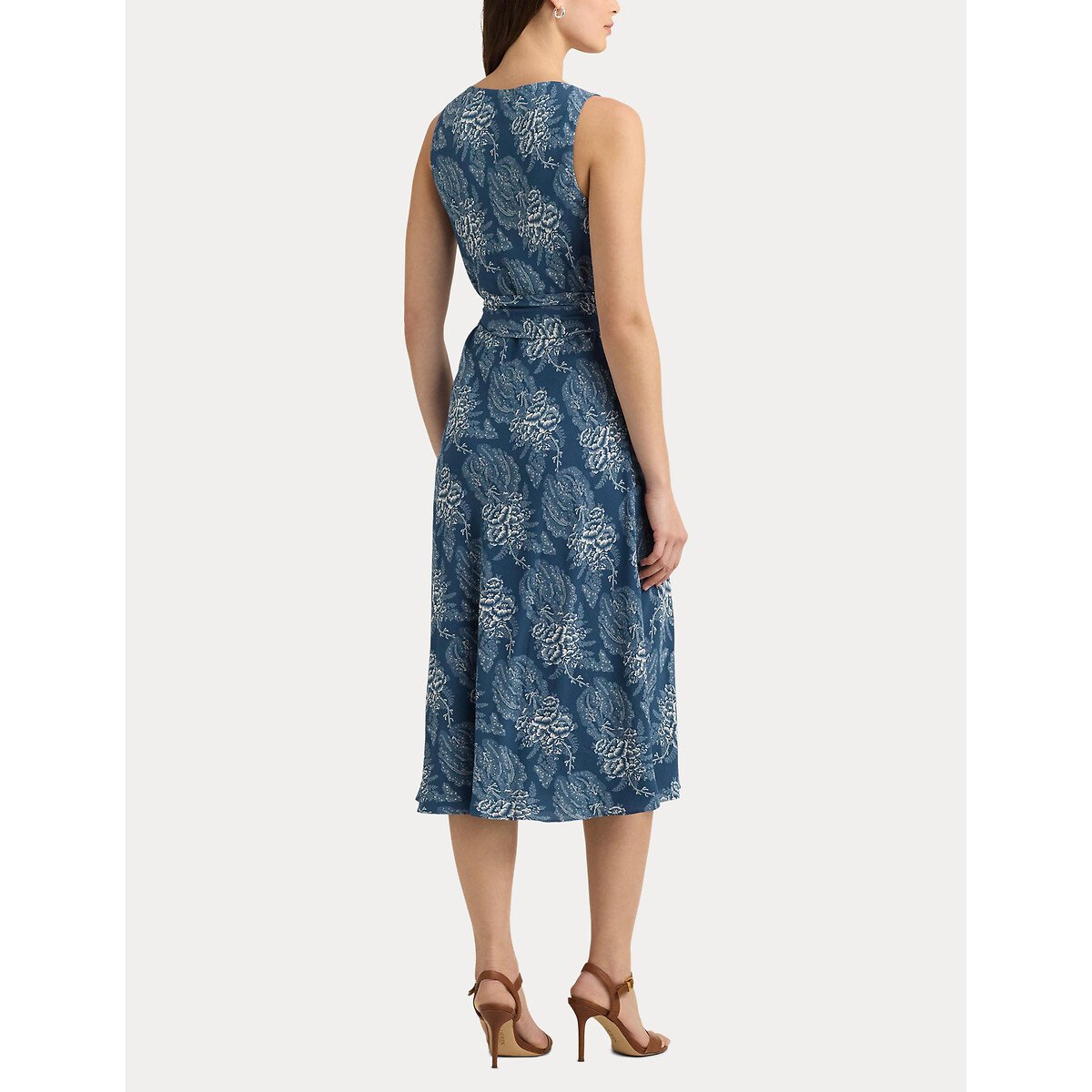 Платье-миди без рукавов ZAWATO  44 синий LaRedoute, размер 44 - фото 3
