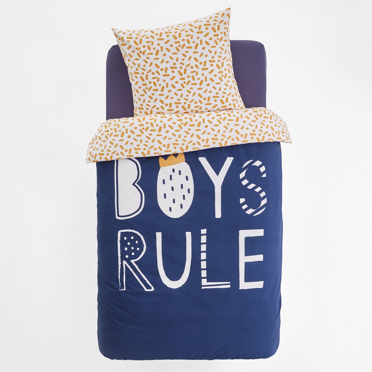 

Пододеяльник с рисунком BOYS RULE