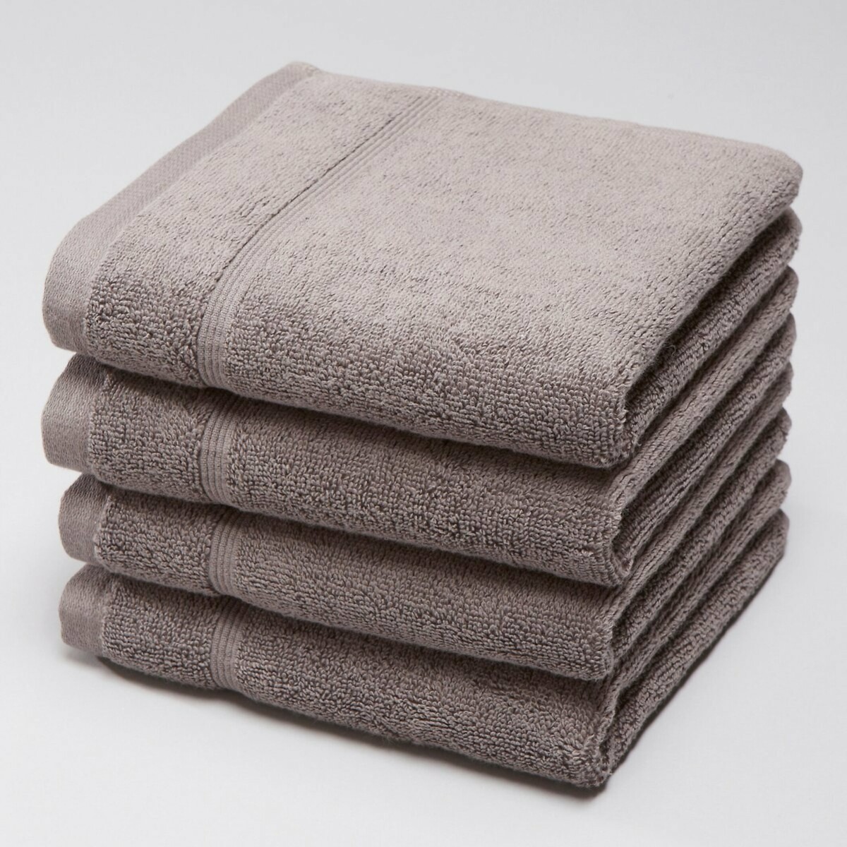 Комплект из 4 гостевых полотенец из махровой ткани 600 гм2 30 x 30 см серый