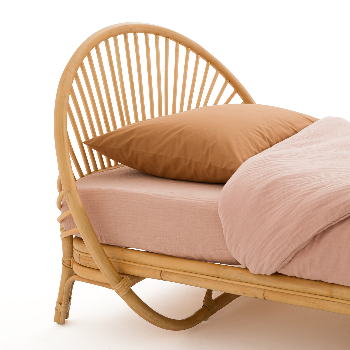 Кровать И кроватное основание из ротанга Sielo 90 x 190 см бежевый LaRedoute, размер 90 x 190 см - фото 5