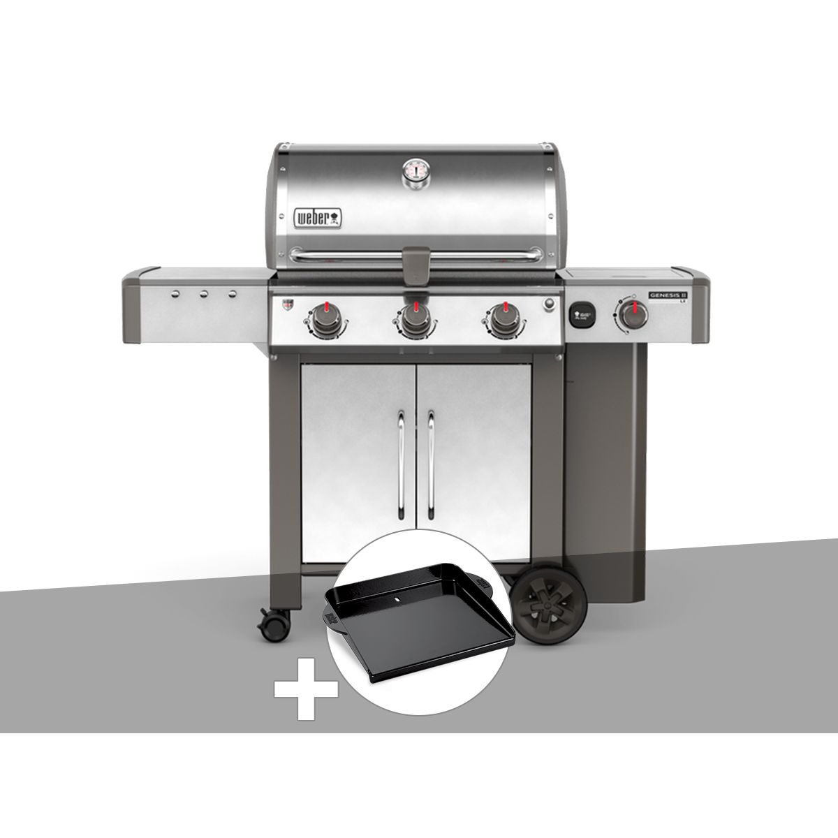 Barbecue gaz Weber Genesis II LX S-340 GBS Inox + Plancha