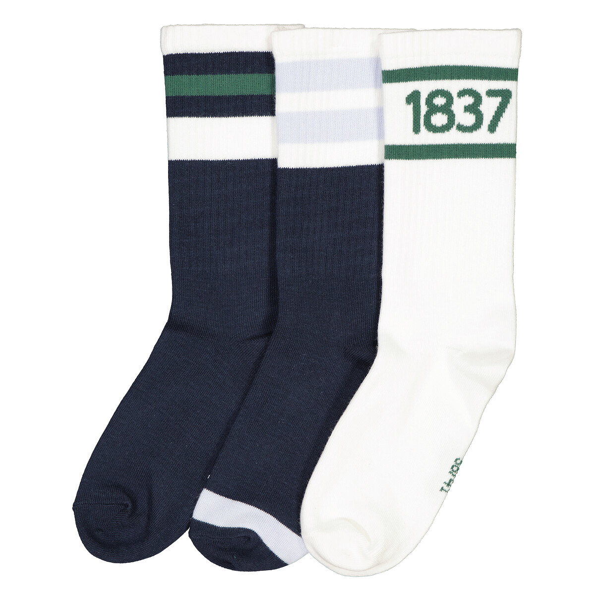 Комплект из трех пар носков Средней длины 38/41 зеленый