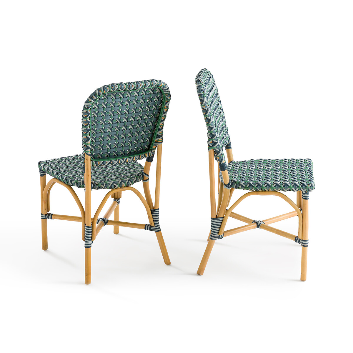 Комплект из 2 плетеных стульев Из ротанга Musette единый размер синий LaRedoute - фото 2